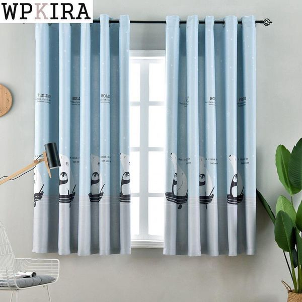 

curtain & drapes short fabric half shading boy girl bedroom living room children bay window drape pc017&30