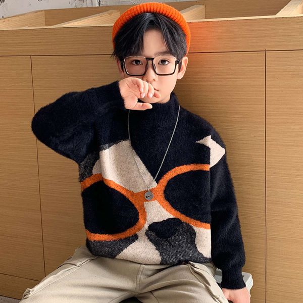 

pullover new kids' 2020 wtern boys' sle thickened sweater, Blue