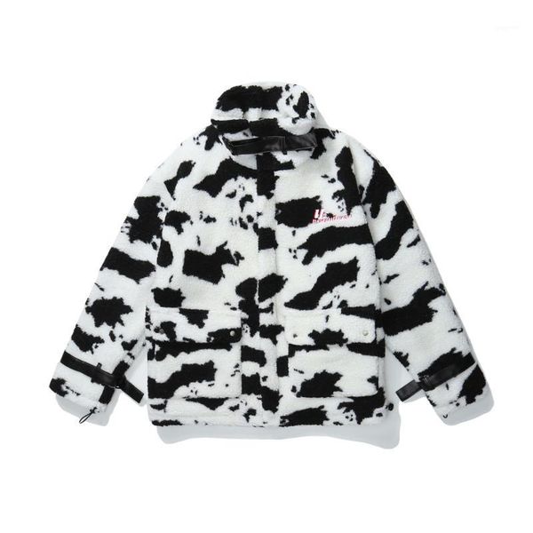 

plus size loose couple cashmere coat female 2021 korean cow cotton padded jacket winter clothes women parka feminina sd91, Black