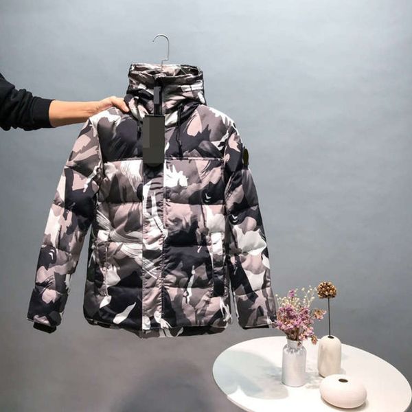 

mens winter parkas coat fashion men's outwear black pure camouflage color hood warm jacket trend outdoor jacket wholesale