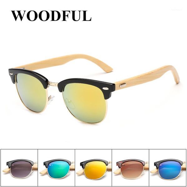 

vintage women semi-rimless sunglasses ladies round frame bamboo leg sunglasses men sun glasses fashion brand design eyeglasses1, White;black