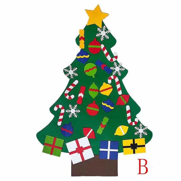 

2020 new diy felt christmas tree decorations kids gifts xmas tree door wall hanging ornaments artificial tree for home decor 2021