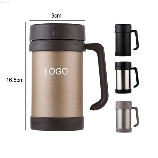 

custom 17oz car office coffee mug double wall insulate vacuum drinking water tumbler leakproof stainless steel tumbler dhd2265