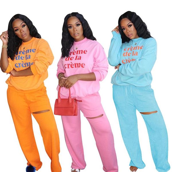 

two piece sweatsuit for women long sleeves set sweatpants baggy casual tracksuit jogger matching sets wholesale dropshipping, Gray