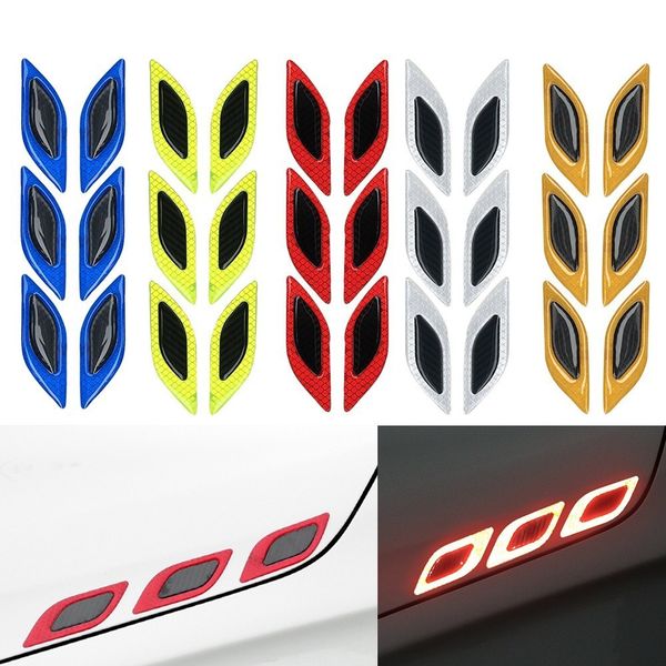 

3d car reflective anti-collision strips carbon fiber bumper safety warning