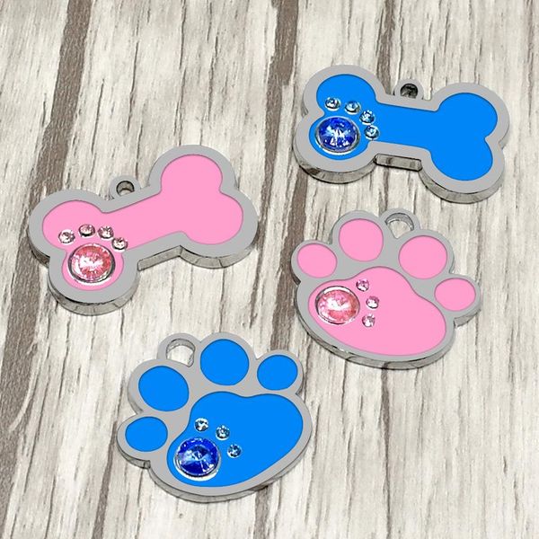 

custom dog tag engraved pet dog collar accessories personalized cat puppy id tag stainless steel paw name tags pendant a sqcekr