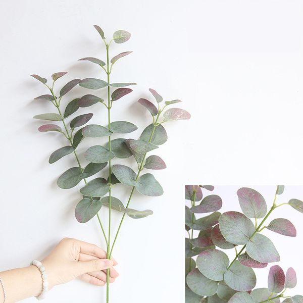 

factory green artificial leaves large eucalyptus leaf wall material decorative fake plants for home shop garden party we
