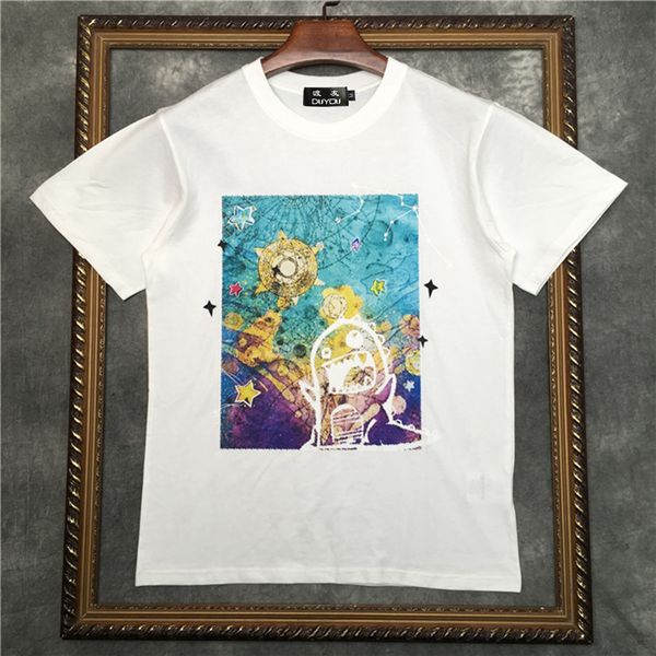 

men's short-sleeved t-shirt abstract pattern tees women shirts|streetwear 2191001637 ync2, White;black