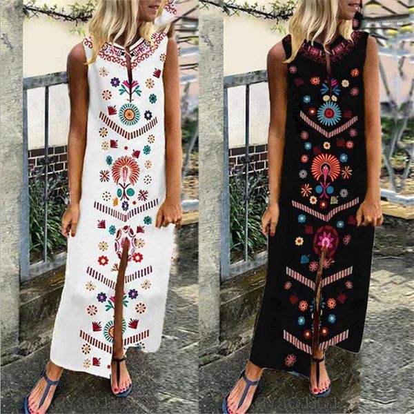 

selling 2019 women's dress digital printing dress europe and america long1, White;black