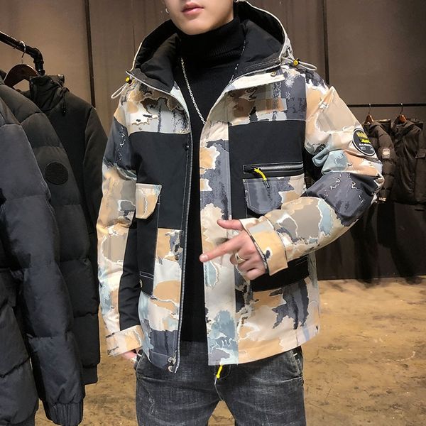 

wfq1 biker designer jackets for down jackets men coats zipper slim fitness short motorcycle hop casual hip coats print letters fit luxu, Black