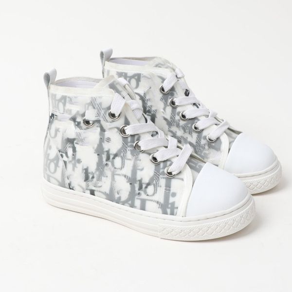 

2021 kids boy casual shoes sneakers embroidery technical canvas high-shoes popular oblique dress trainers sneakers chaussures, Black;red