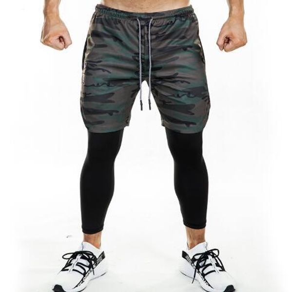 

mens in fitness pants quick-drying stretch leggings gym training shorts fashion new tiw4, Black
