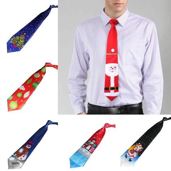 

bow ties novelty design christmas red good quality printed necktie tree snowman elk tie gift, Black;gray
