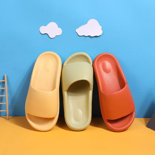 

eva women home slippers thick bottom platform shoes bathroom anti-slip waterproof man female indoor slides couple flip-flop, Black