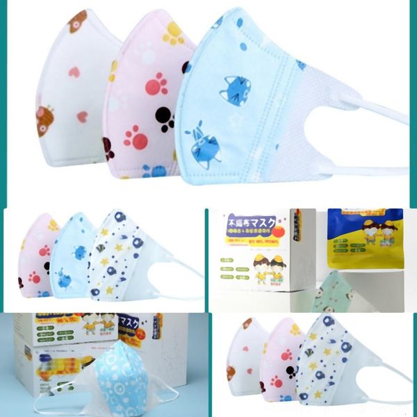 

aobdn masks car boys green disposable kids girls non-woven mouth pollution for camouflage breathable anti face print felep