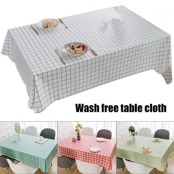 

tablecloth dustproof rectangle table cover slip resistant simple plaid style 140*180cm fea8891