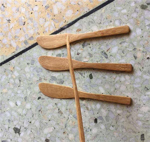 

100 pieces bamboo knife nature handmade knives durable catering party bbq camping travel wedding birthday cafe home bbydmj lg2010