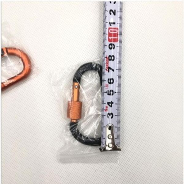 

1pcs dia 8mm colorful aluminium alloy carabiner multi-function tool mountaineering buckle with lock camp jlldjs