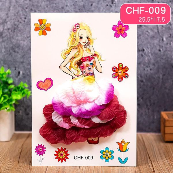 

diy petal stickers children's puzzle handmade flower painting princess painting kit kindergarten art teaching materials bbyqnu