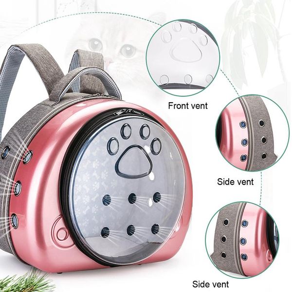 

pet cat dog carrier bag transparent small puppy cat backpack bag portable cat shoulder handbag pet travel bag outdoor br sqcyth