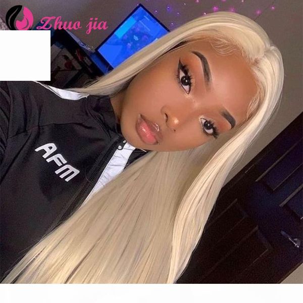 

zhuo jia straight 613 lace front wig brazilian 13x4 transparent lace front wig human hair pre plucked for black women