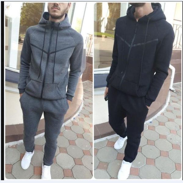 

fashion designer tracksuit spring autumn casual brand sportswear track suits hoodies mens clothing, Gray