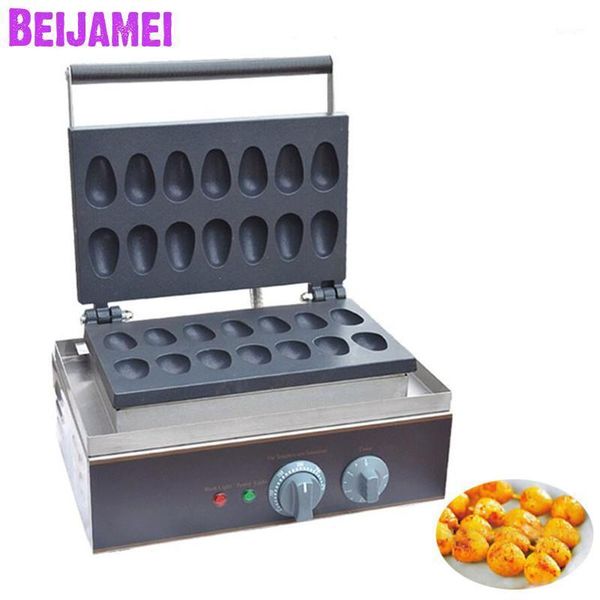 

bread makers beijamei electric bird egg crisp machine 14 grid quail oven commercial baking cake waffle machine1