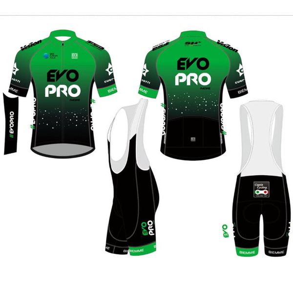 

pro team evopro cycling jersey kit summer road bike clothing brasilian team bib short mtb bicycle clothing maillot ciclismo set c0123, Gray