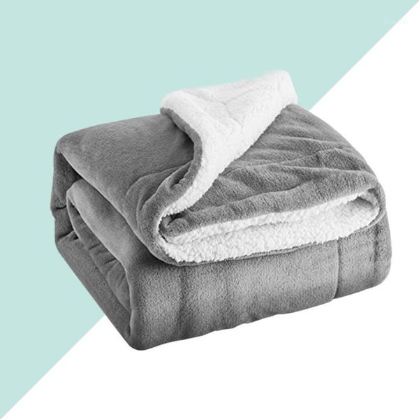 

1pc soft thicken pure color comfortable flannel blanket warm fuzzy lightweight bed couch bedding1