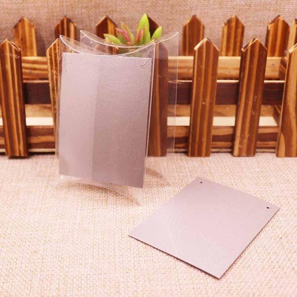

2018 новый diy 10x7x2cm прозрачный пвх подушка для подушки для конфет свадьба пакет pvc чистая подушка подвеска карты ювелирная карточка под