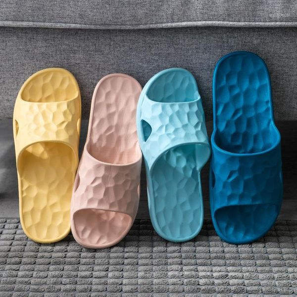 

trend candy color home slippers women flat indoor shoes eva comfortable living room non slip bathroom women men slippers1, Black