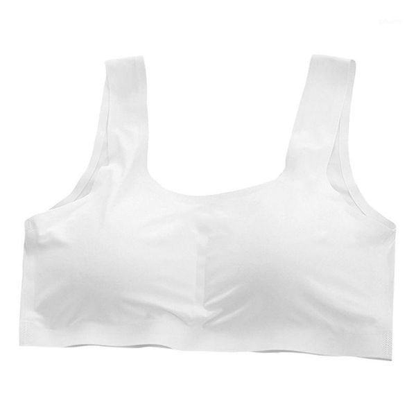 

women seamless ice silk bra underwear push up padded wirevest brassiere x3ue1, Black;white