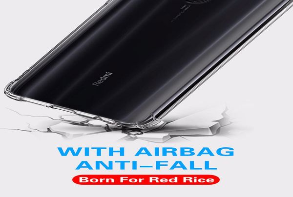 

shockproof silicone phone case for xiaomi redmi note 8 7 6 5 pro transparent soft airbag back cover for redmi k20 pro wmthmh yyysports