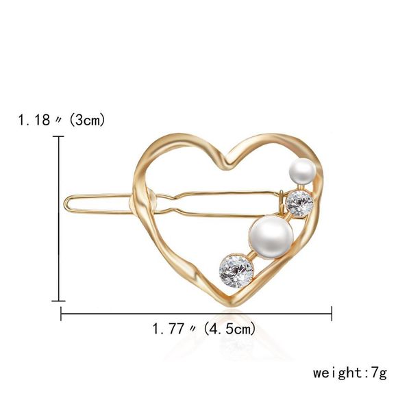 

мода волосы barrote pearls heampsins сердце звезда круглый форма зажима для волос аксессуары для женщин девушки девушки волос художник зажим, Golden;silver