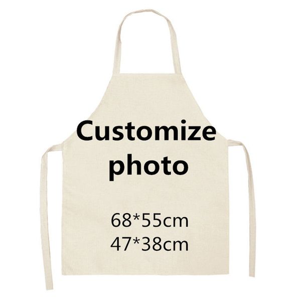 Aventais personalizados de linho de algodão personalizado para jantar unissex cozinhando avental qualquer tamanho de qualquer logotipo