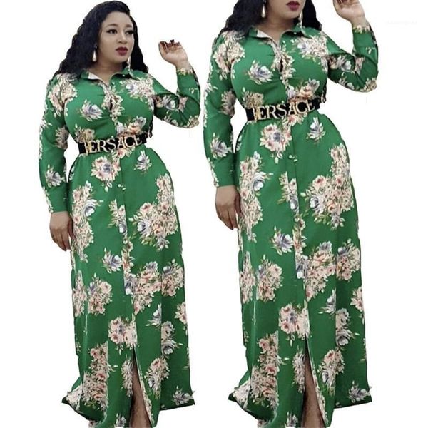 

african dresses for women dashiki robe africaine femme bazin riche long sleeve shirt collar traditional party dress for lady1, Red