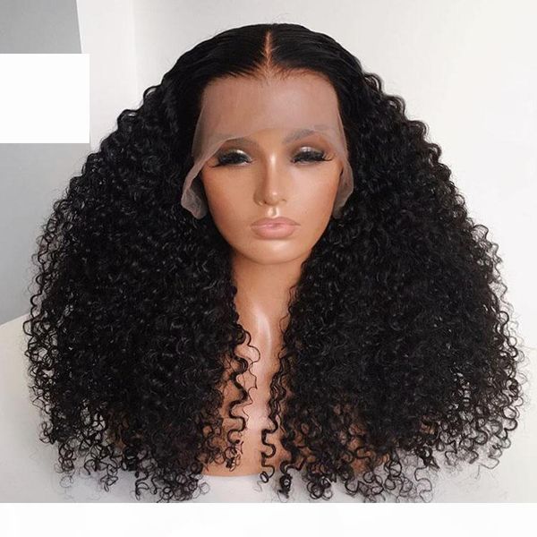 

5x5 silk lace front human hair wigs brazilian kinky curly human hair wig preplucked with baby hair curly lace front wigs, Black;brown