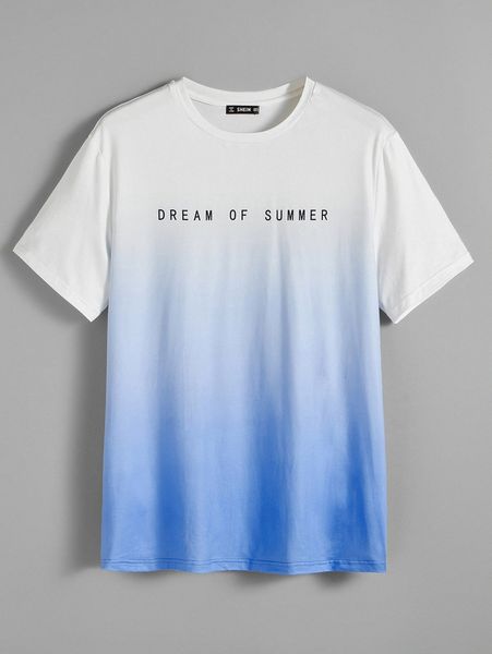 

men slogan graphic ombre tee d6ej#, White;black