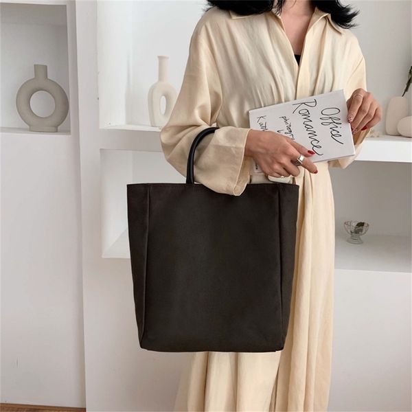 

casual canvas women handbags large capacity totes lady big hand bags simply briefcase female purses 2020 designer bag