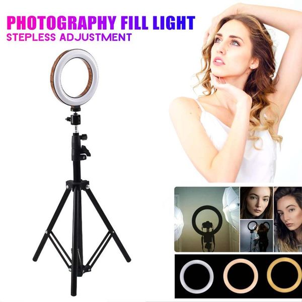 

flash heads 10"/26cm camera po studio phone video light led beauty selfie ring pography dimmable lamp+210cm tripod