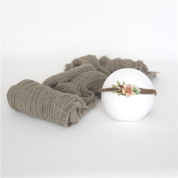 

hand dyed cheesecloth wrap tieback baby swaddle sack p props newborn wrap flower headband set newborn baby pgraphy props y201009