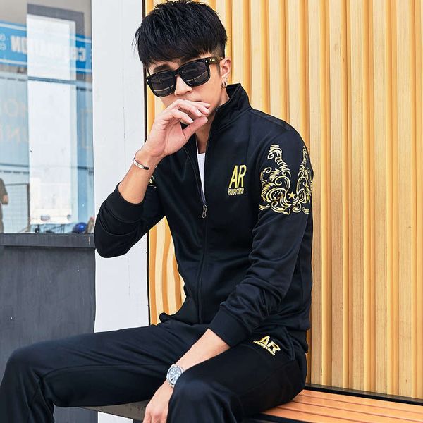 

autumn suit middle aged men's leisure sportswear, Gray