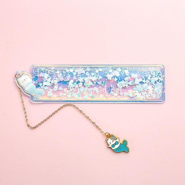 

kawaii cherry blossoms cat bookmark rualer bookant cute pvc blitter book book mark канцтовары школьная офис питание эсколар papelaria h jllw