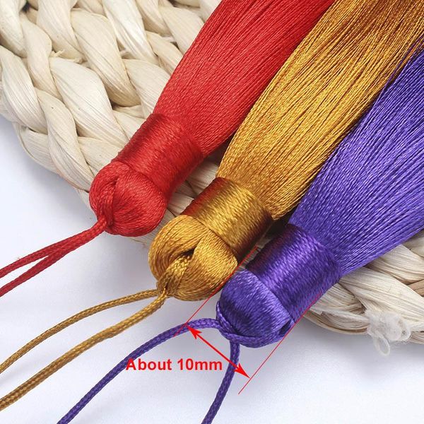 

10pcs 8cm tassel brush pendant accessories for diy earrings jewelry making silk satin tassel handmade crafts findings supplier h bbykod