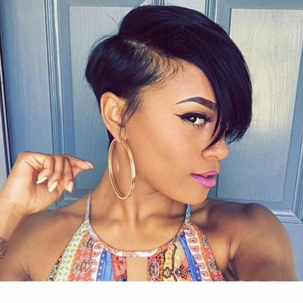 

100% unprocessed human hair full lace wigs lace front wigs with baby hair 8a brazilian human wig for black women, Black;brown