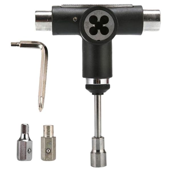 

hand tools skateboard repair kit multifunctional skateboards wrench t-shape semi-automatic roller skate heavy duty