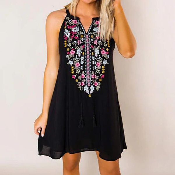 

15# women boho beach dress vintage floral printed party short midi dress off shoulder dress sundress vestidos verano mujer, Black;gray