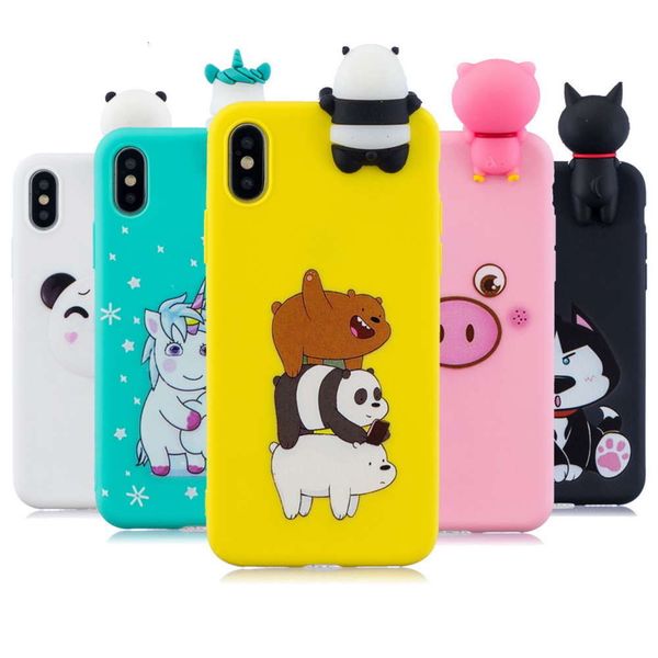 

3d animal cartoon case for vip 5s, 5, 6, 6s, 7, 8 plus, x, xr, xs, 11 pro, max4fre