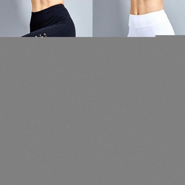

women's yoga leggings ladies solid skinny casual sports fitness leggings slim stretch elastic lace up sportwear, White;red