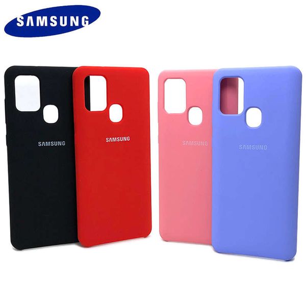 

original liquid silicone soft case for samsung galaxy a21s rubber shockproof cover silky touch protective mobile phone shell